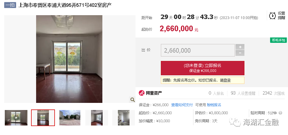 【法拍房】上海市奉贤区奉浦大道95弄571号402室