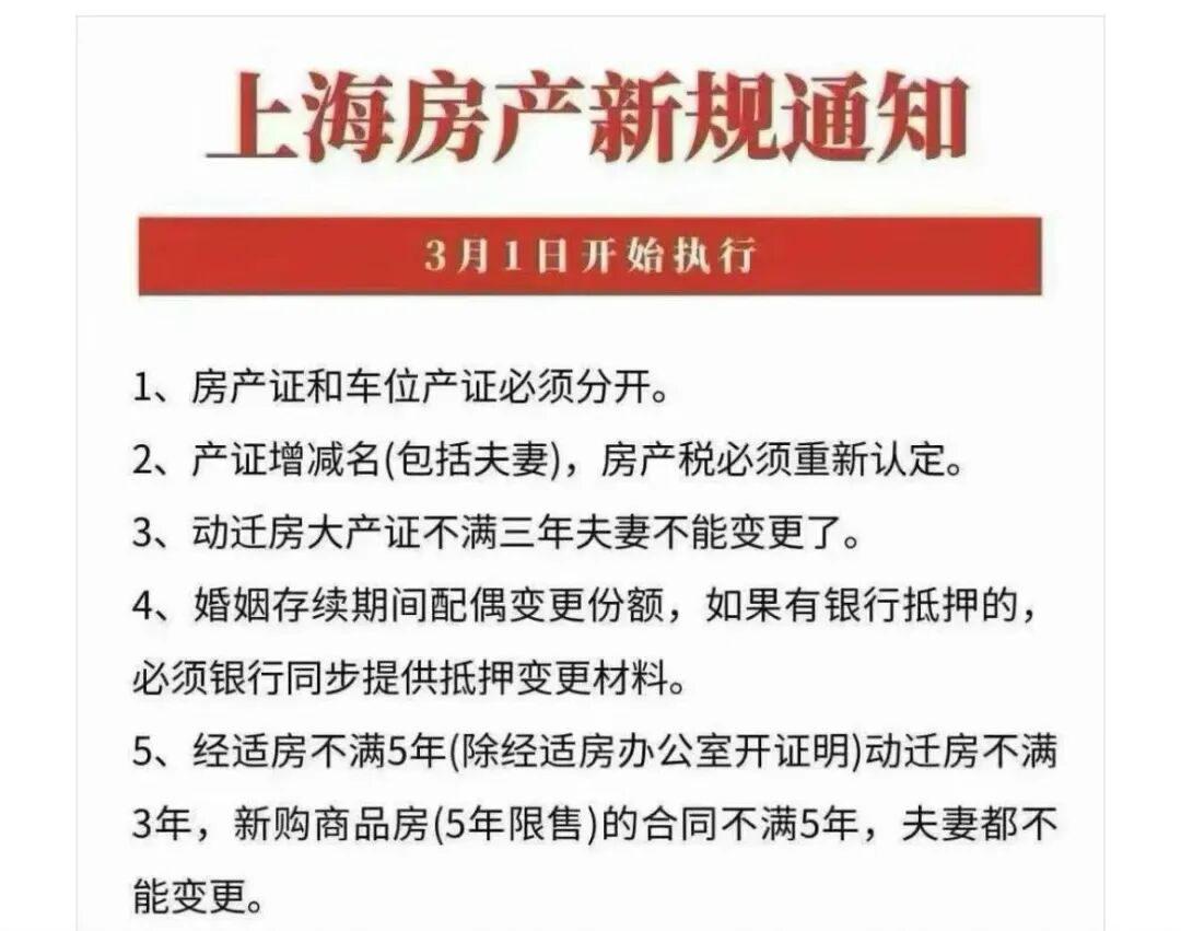 【房产新政】上海2026年最新房产 政策税费表